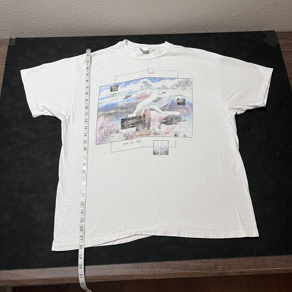 Green Peace Shirt Dolphins Vintage Watercolor Art Extinction is Forever Turtles